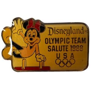 Disney Pin Minnie Mouse Olympic Team Salute 1988‎ USA Gymnastics 1988 PP8521 LE